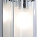 Modern wall sconce glass wall light with chrome finish