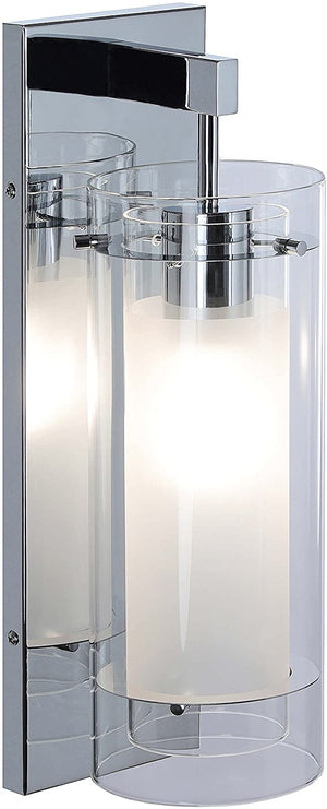 Modern wall sconce glass wall light with chrome finish