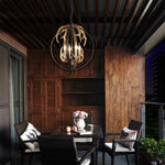 Globe antler light fixtures farmhouse black pendant lamp