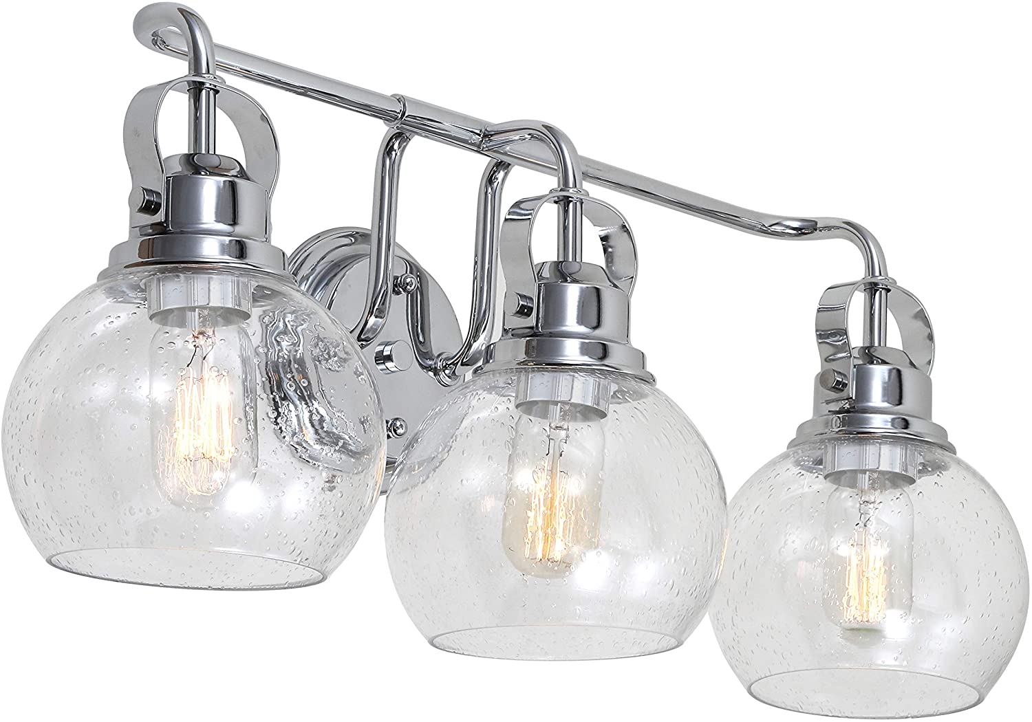 3 Light bubble glass wall lights Contemporary chrome wall lamp with chrome finish
