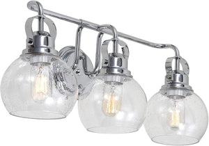 3 Light bubble glass wall lights Contemporary chrome wall lamp with chrome finish