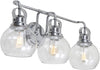 3 Light bubble glass wall lights Contemporary chrome wall lamp with chrome finish