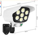 360 degree rotate adjustable CCTV security camera wall light outdoor solar LED wall sconce with remote control