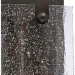 1 light indoor rubbed bronze wall sconce with clear seeded glass