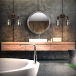 2 light rust vanity wall lights farmhouse glass wall sconces light with dark bronze finish