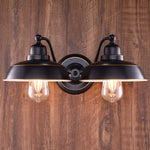 2 light rust vanity wall light black industrial wall mount lighting fixture