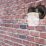Jelly jar glass wall sconce