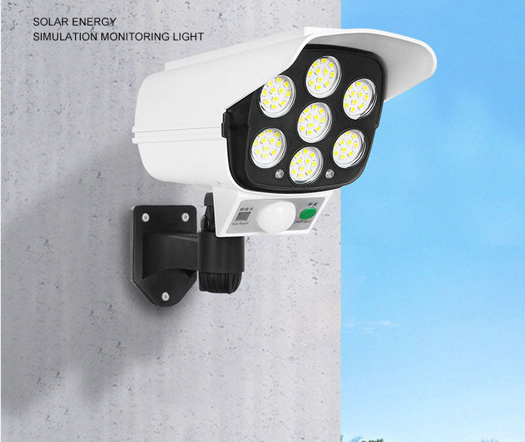 360 degree rotate adjustable CCTV security camera wall light outdoor solar LED wall sconce with remote control