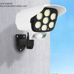 360 degree rotate adjustable CCTV security camera wall light outdoor solar LED wall sconce with remote control