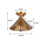 Copper ceiling light fixture semi flush mount lighting