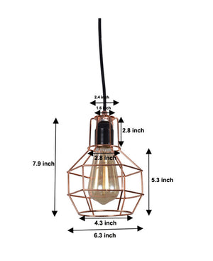 Wire cage kitchen lights fixture rust dining room lighting