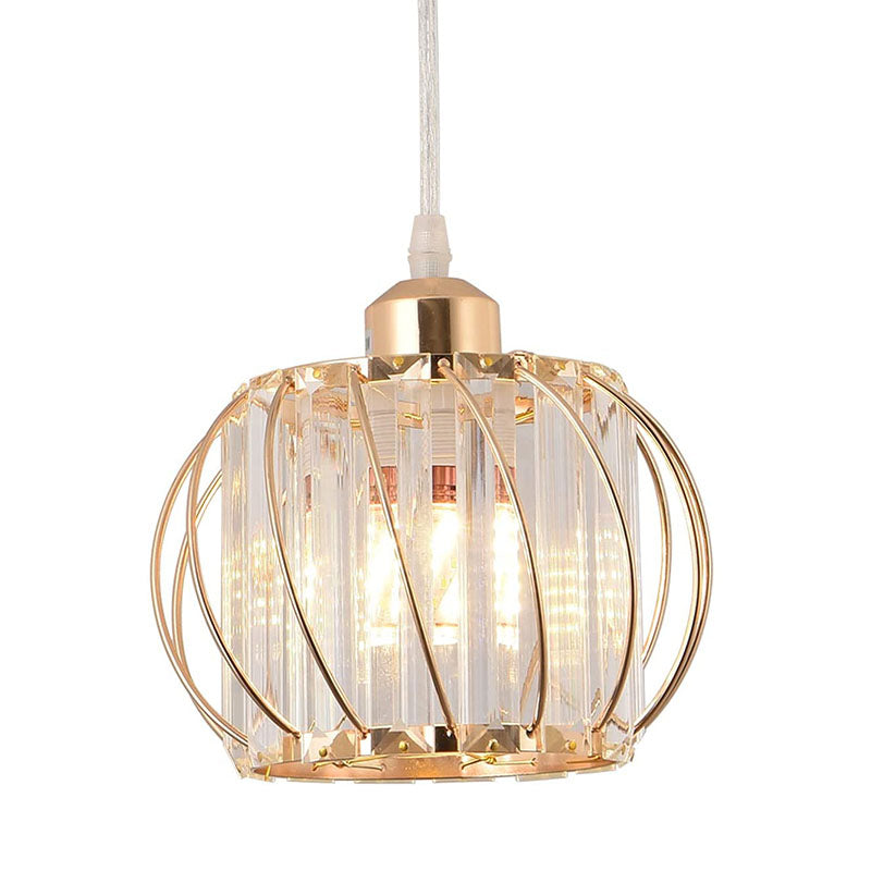 Modern gold pendant light crystal ceiling hanging lamp