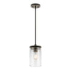 Black mini pendant light fixture cylinder glass pendant lighting