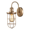 Arm gold wall sconce lighting farmhouse cage industral wall lamp