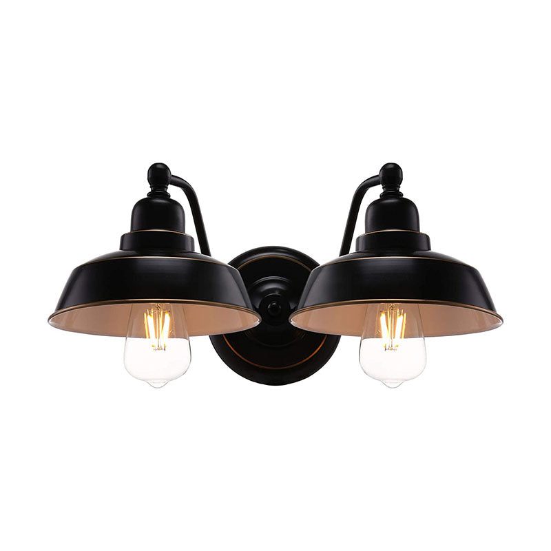 2 light rust vanity wall light black industrial wall mount lighting fixture