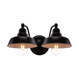 2 light rust vanity wall light black industrial wall mount lighting fixture