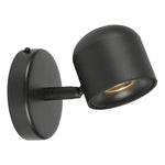 Modern adjustable wall sconce black LED aluminum bedside reading lighting