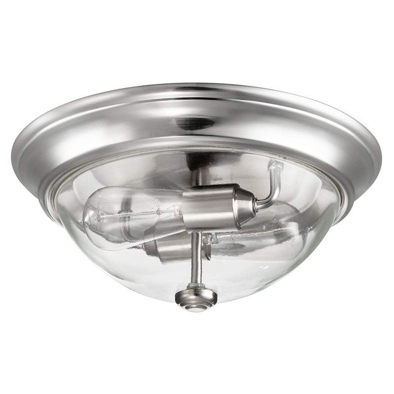 13 inch round ceiling lighting fixture nickel glass ceiling lamp