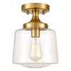 Modern Semi flush Ceiling Lighting fixture glass ceiling lighting with gold finish