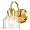 Modern brass wall lighting fixture single glass home wall sconce