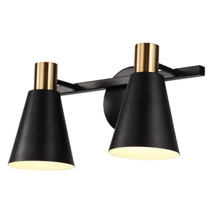 2 light vanity light over mirror black rust wall mount lamp
