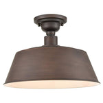 Industrial Semi Flush Mount Ceiling Light Fixture with oil rubbed bronze