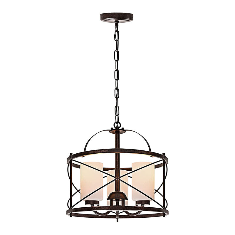 Round  kitchen lights ceiling hanging chandelier vintage industrial cage hanging light