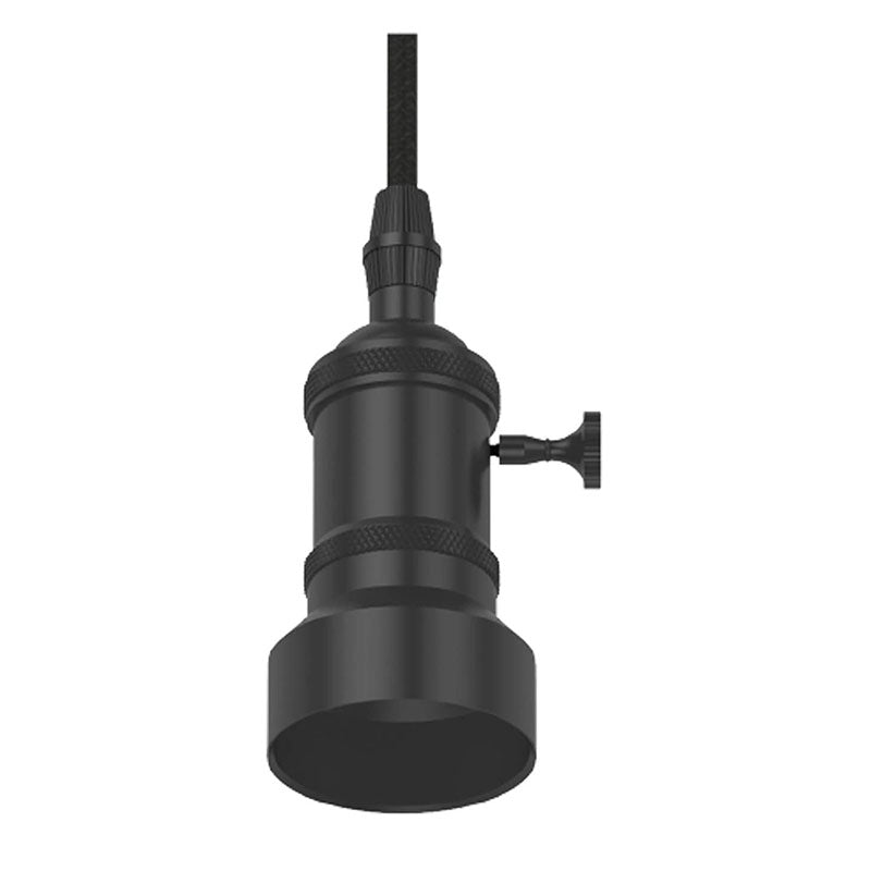 Mini lamphoder pendant light black  single light with cord