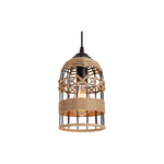 Black mini pendant lighting fixture rustic cage hemp rope pendant light fixture