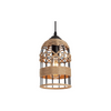 Black mini pendant lighting fixture rustic cage hemp rope pendant light fixture
