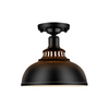 Industrial semi flush mount ceiling light fixture farmhouse black close to ceiling light