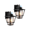 2 pack sensor outdoor wall lantern seeded glass dusk to dawn wall light