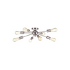 8 light antique sputnik ceiling light with brushed nickel finish