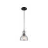 Indoor seeded glass industrial pendant lamp light black color