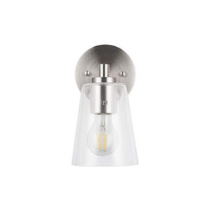 Contemporary nickel wall sconce glass sconces wall lighting