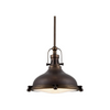 Farmhouse barn hanging lamp with Oil-Rubbed Bronze Finish glass lens pendant light