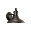 Single barn wall light fixture with bronze finish