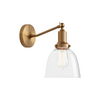 Industrial slope pole wall mount fixture clear glass wall lamp