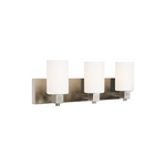 3 light industrial wall sconce with frosted glass shade