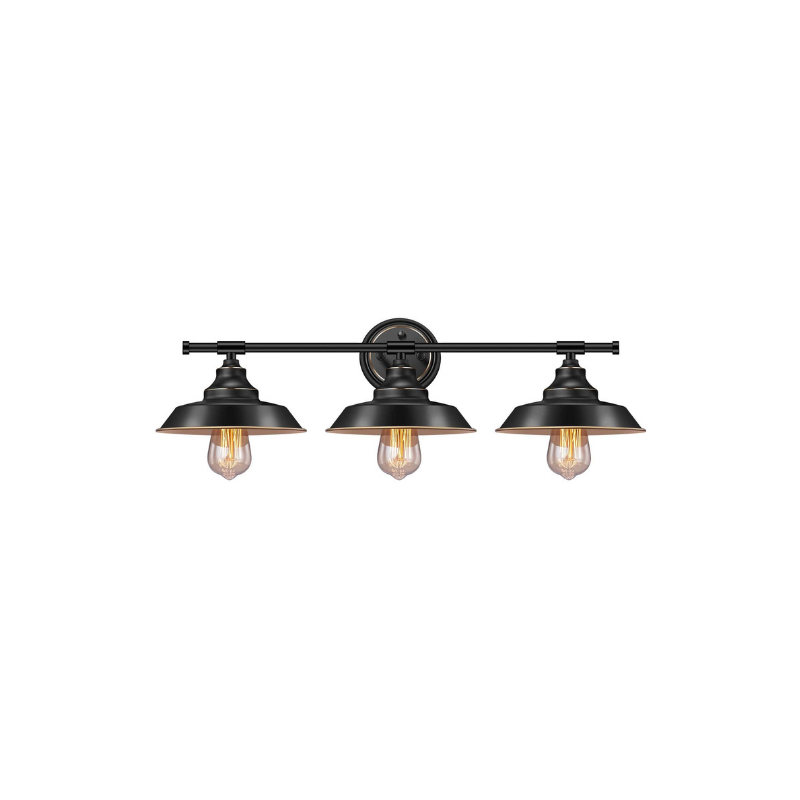 3 light vanity wall sconce industrial black wall light fixture