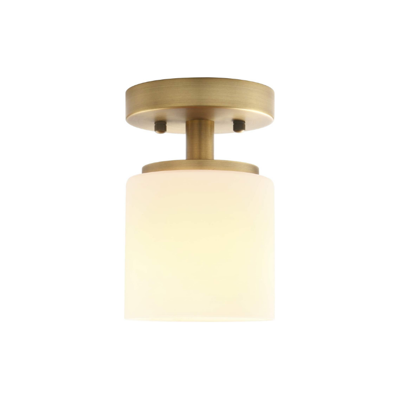 Modern glass ceiling light fixture 1 light semi flush mount light fixture