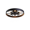 6 light E12 round flush mount ceiling light fixture industrial black farmhouse ceiling lamp