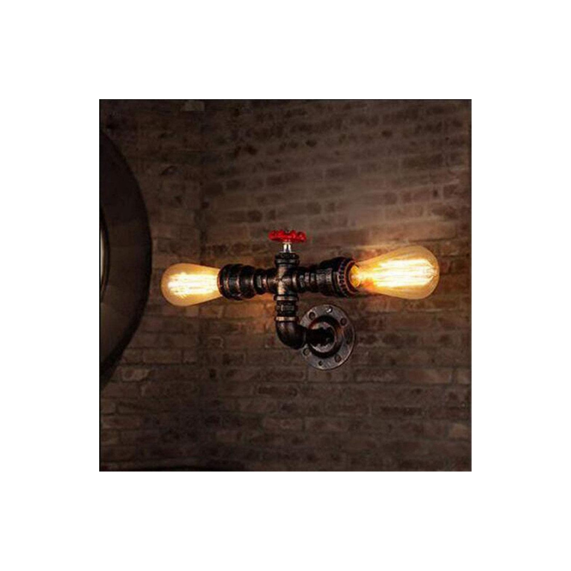 Industrial Steampunk wall light fixture water pipe wall sconce