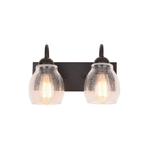 2 light vanity wall light with seeded glass farmhouse black wall sconce lighting brown bathroom lights over mirror