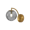 Modern brass wall sconces grey glass G9 wall lighting