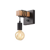 Black hardwired wall sconce with switch industrial farmhouse wall lamp