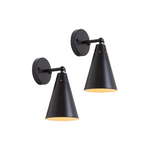 Black wall sconces set of two farmhouse swing arm wall light fixture