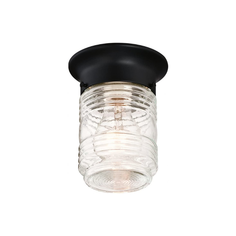 Jar glass ceiling light glass close to celing lamp
