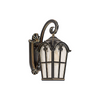 Garden wall lantern outdoor wall mount light fixture with seeded glass shade