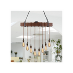 Wood Rustic chandelier,black multi cord pendant light